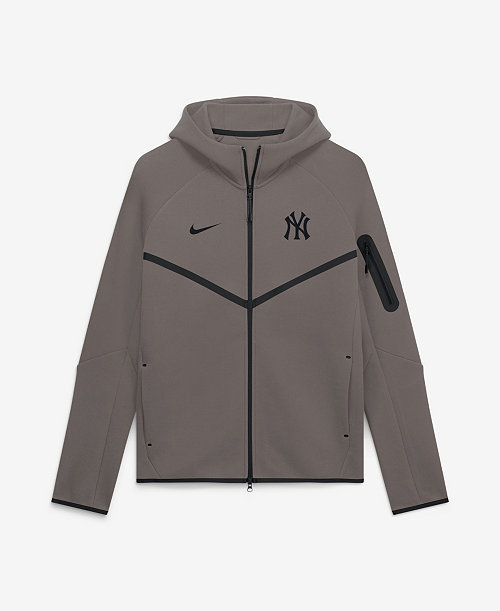 Men's  Brown New York Yankees Tech Full-Zip Windrunner Hoodie