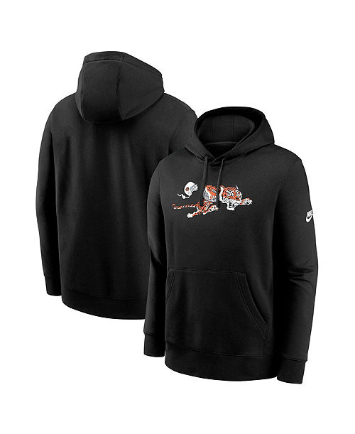 Men's Black Cincinnati Bengals Club Fleece Pullover Hoodie