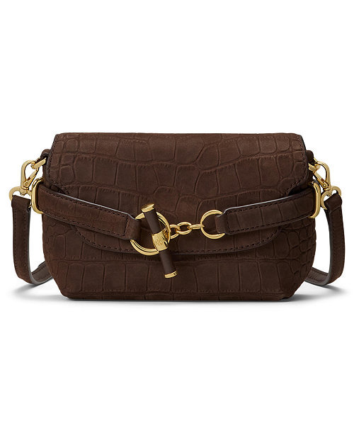 Croc-Embossed Mini Blaike Crossbody Handbag