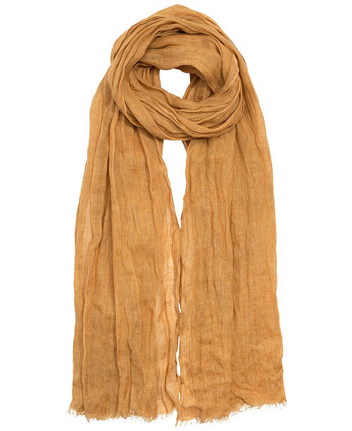 Men's Embroidered Linen Scarf