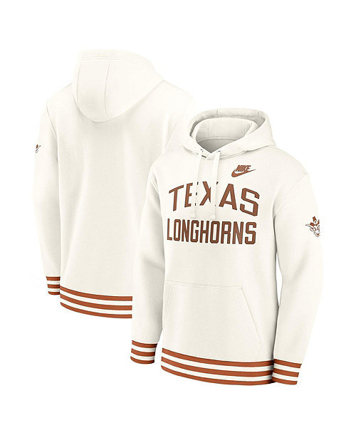 Men's  Cream Texas Longhorns Legacy Retro Pullover Hoodie
